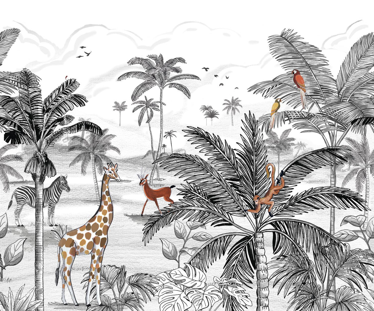 O Mundo da Selva, mural de parede L300 x H250 cm
