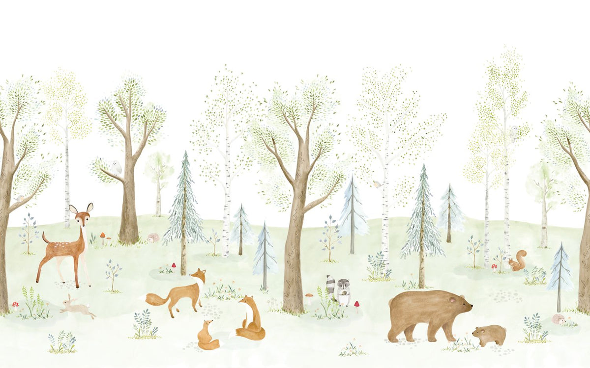A Floresta Encantada (Completo), mural de parede L400 x H250 cm
