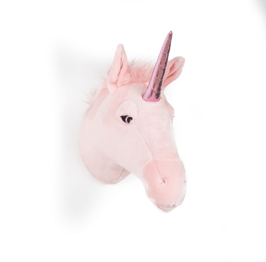 Cabeça De Peluche Unicórnio Rosa Julia - This Little Room