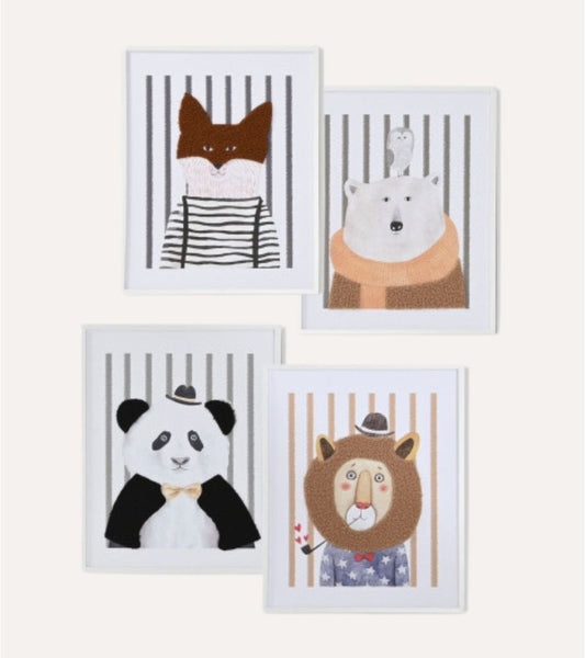 Quadro Infantil de Animais Raposa