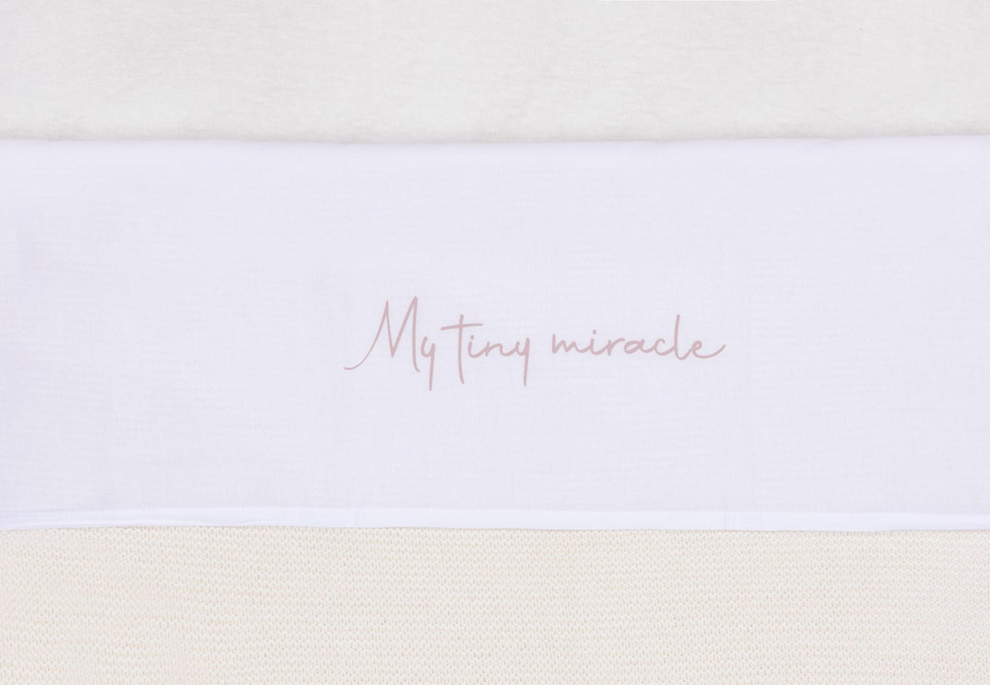 Lençol Berço 75x100 Slub «My Tiny Miracle» Rosa Pastel - This Little Room
