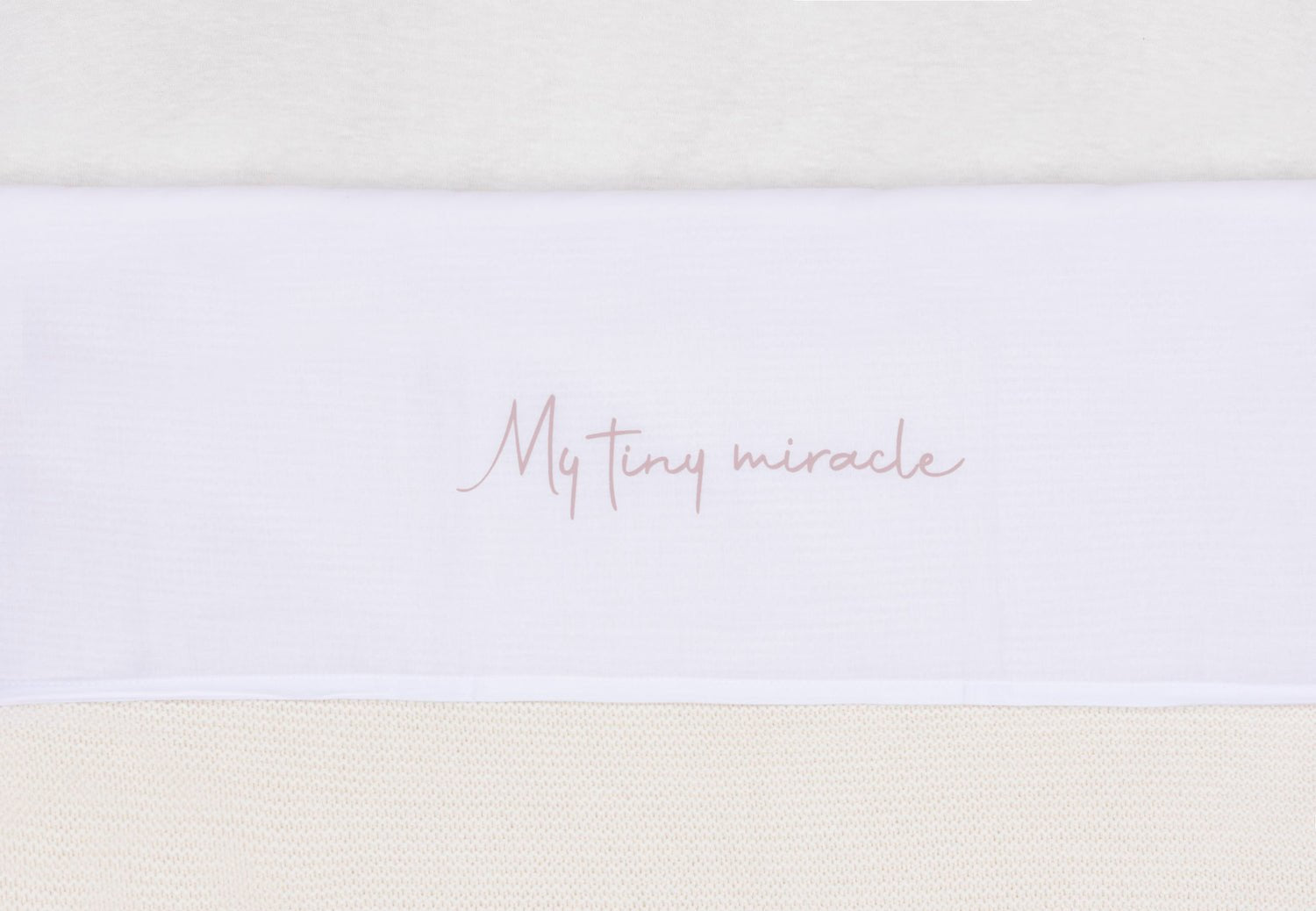 Lençol Berço 75x100 Slub «My Tiny Miracle» Rosa Pastel - This Little Room