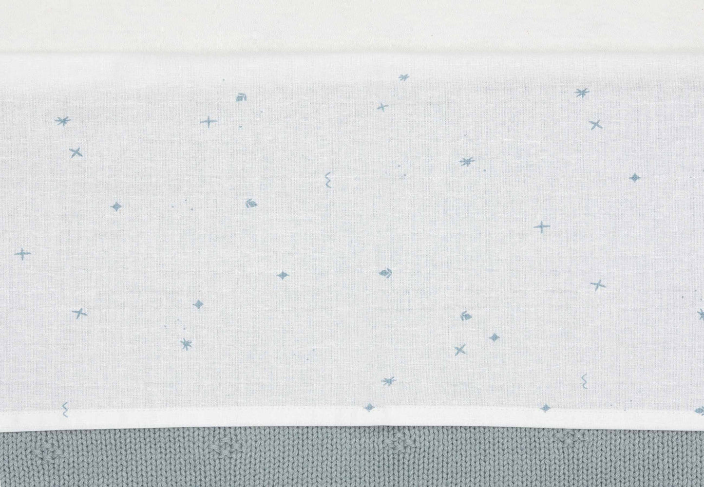 Lençol Berço 75x100 Slub Estrelas Verde Mar - This Little Room