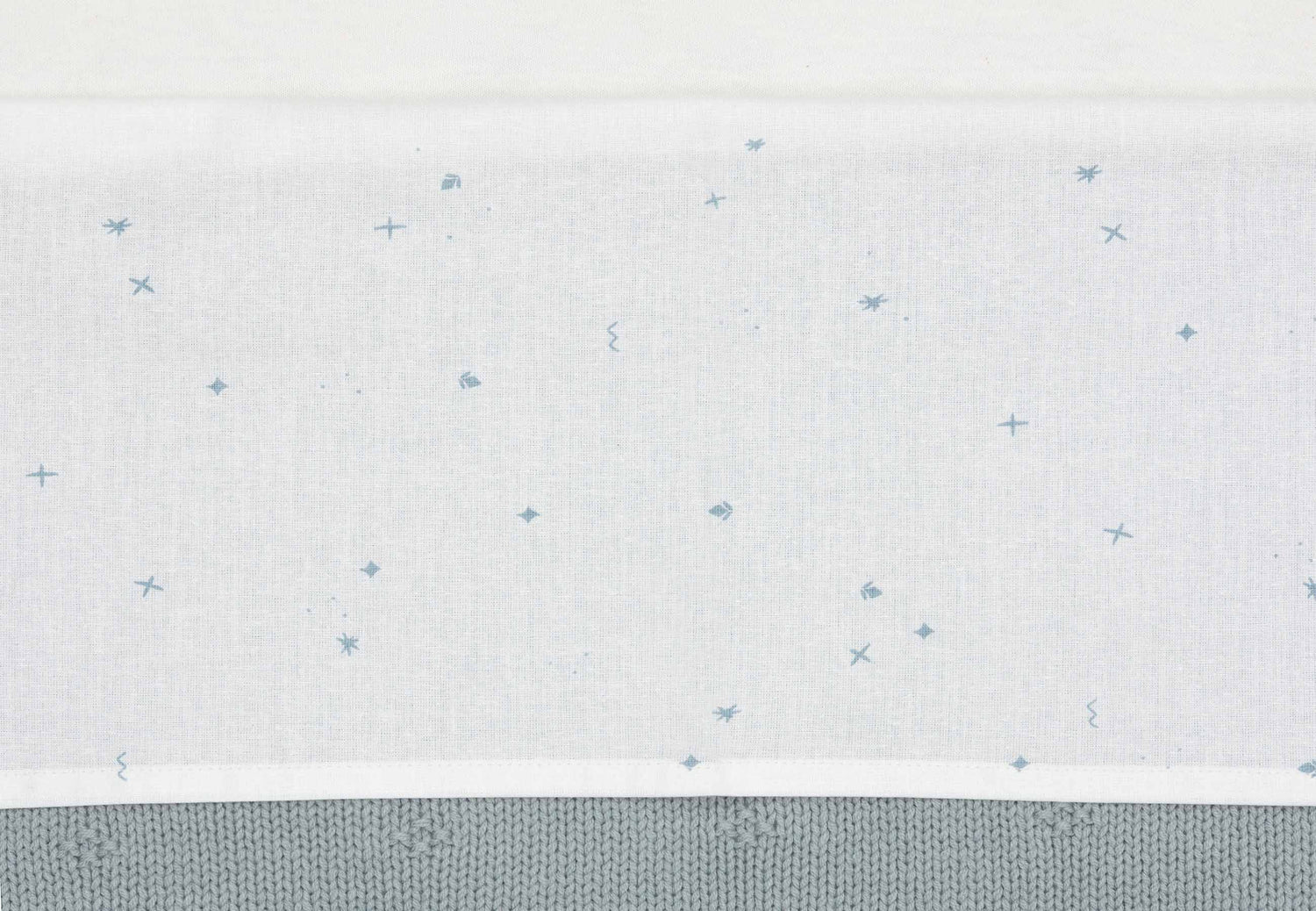 Lençol Berço 75x100 Slub Estrelas Verde Mar - This Little Room