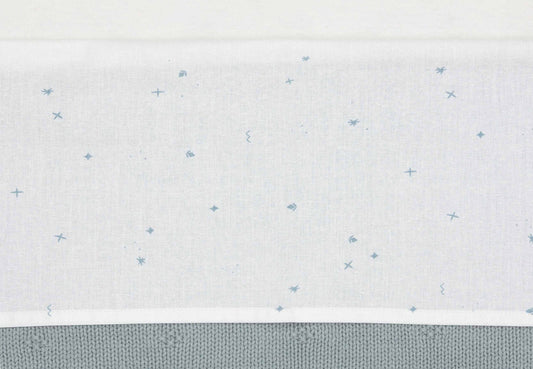 Lençol Berço 75x100 Slub Estrelas Verde Mar - This Little Room