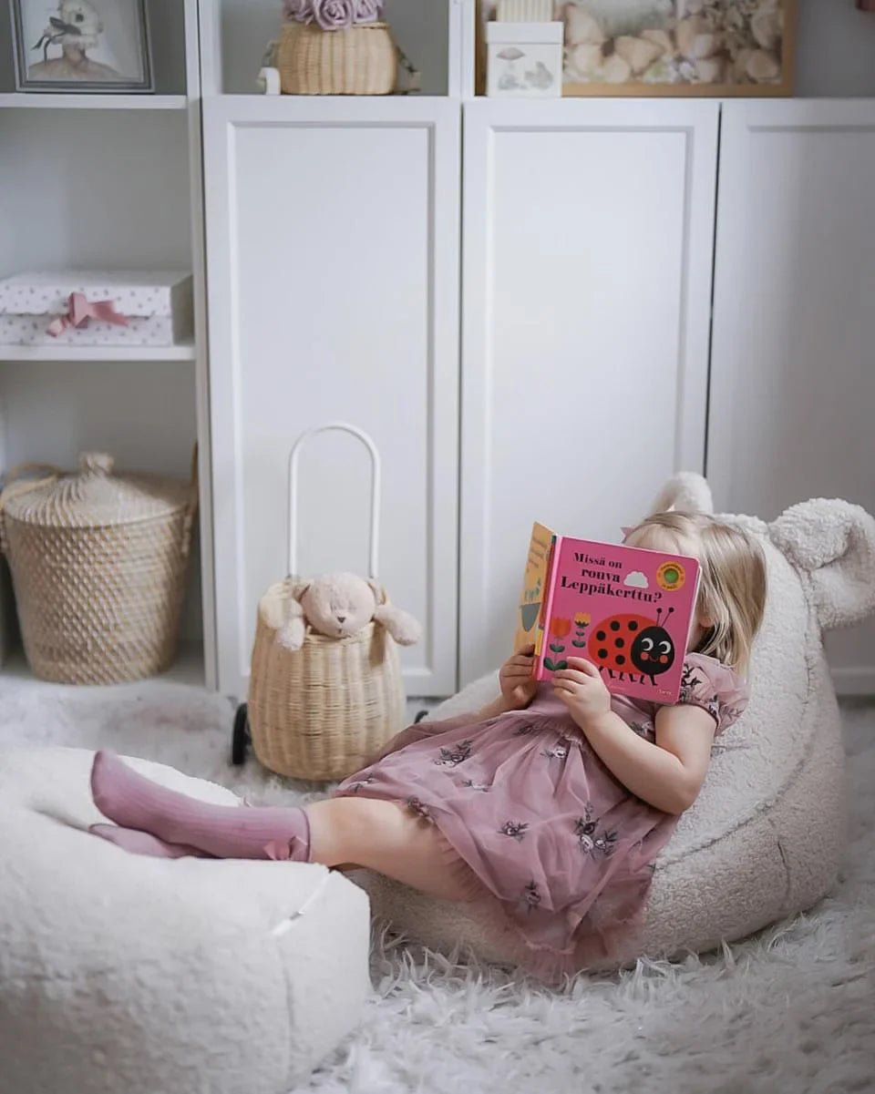 Wigiwama Puff Urso Branco Creme - This Little Room