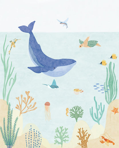 O Mundo do Mar, mural de parede L250 x H310 cm
