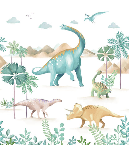 O Mundo dos Dinossauros, mural de parede L250 x H280 cm