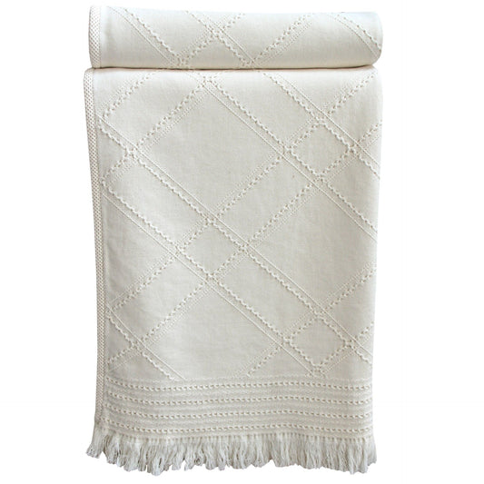 Manta Nettuno com Franjas · Angora