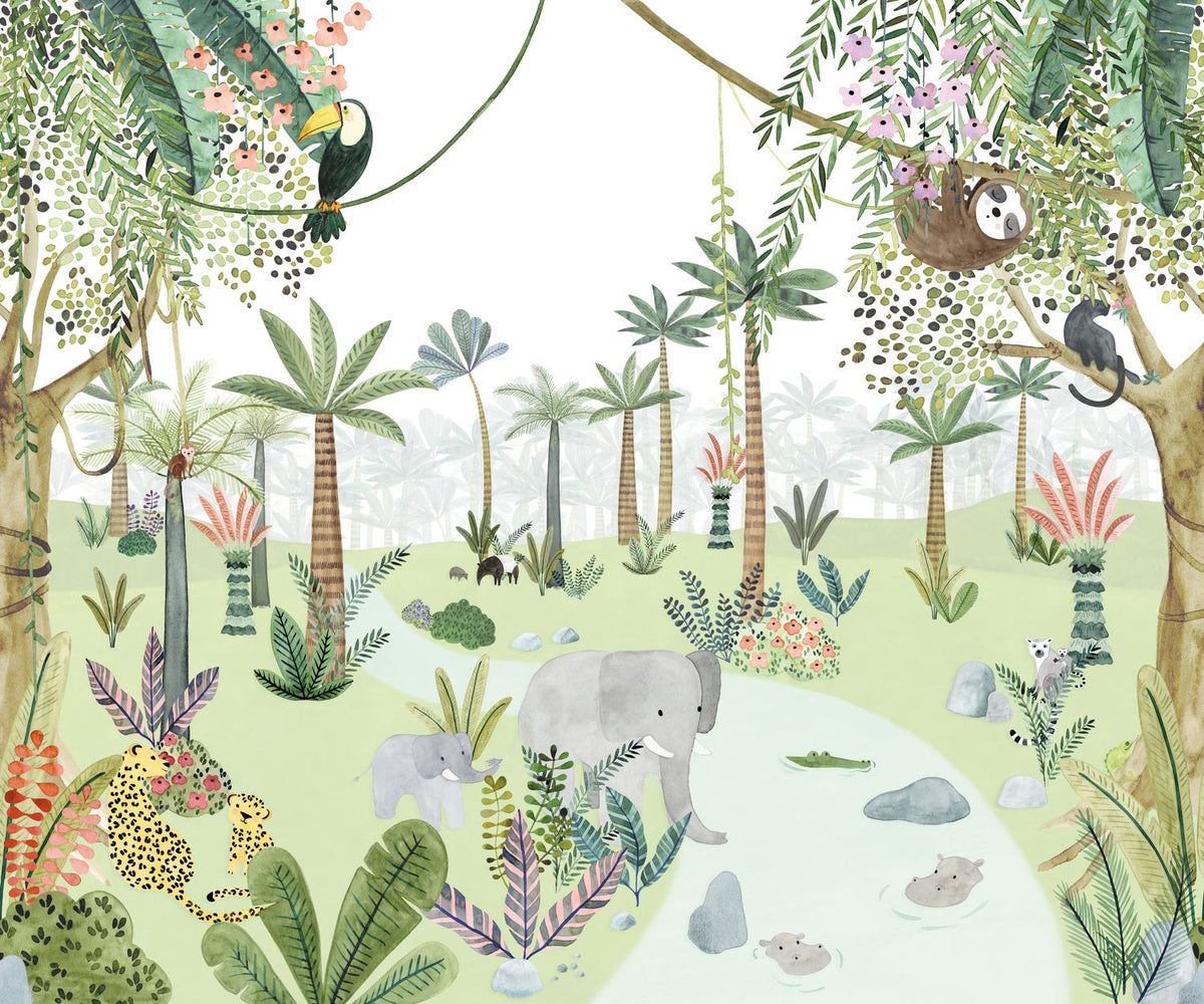 No Coração da Selva, mural de parede L300 x H250 cm