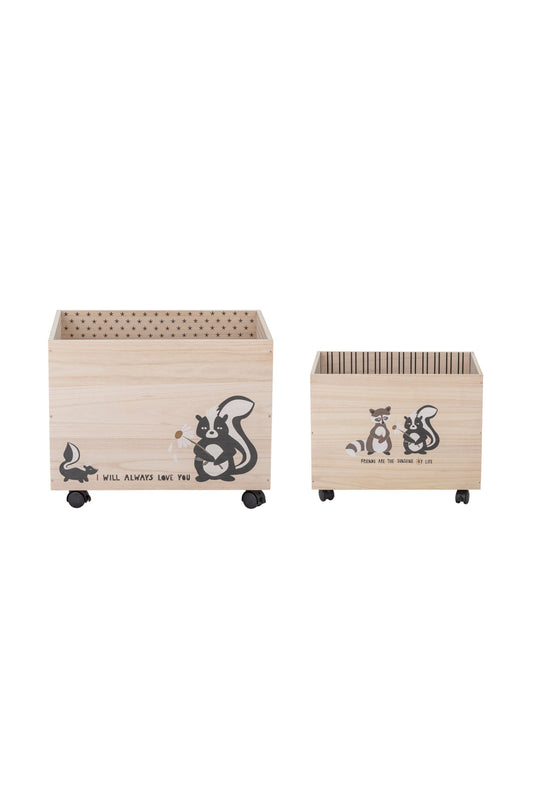 Nonni Caixa De Armazenamento Com Rodas, Set 2und - This Little Room