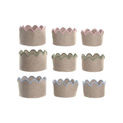 Set de 3 Cestos de Arrumação em Feltro