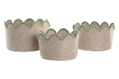 Set de 3 Cestos de Arrumação em Feltro