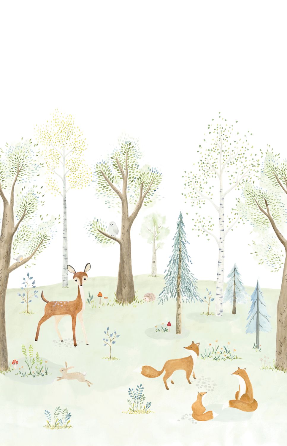 A Floresta Encantada com o Veado, mural de parede L200 x H310 cm