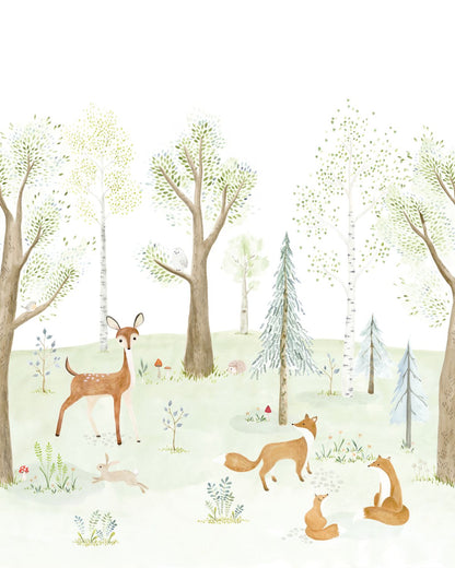 A Floresta Encantada com o Veado, mural de parede L200 x H250 cm