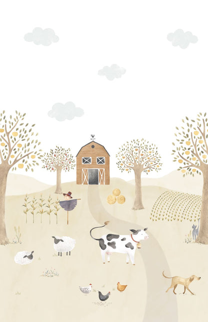 As Aventuras na Quinta com Vaca, mural de parede L200 x H310 cm