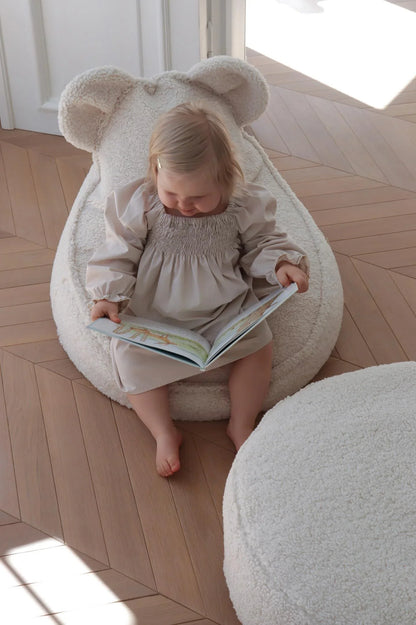 Wigiwama Puff Urso Branco Creme - This Little Room
