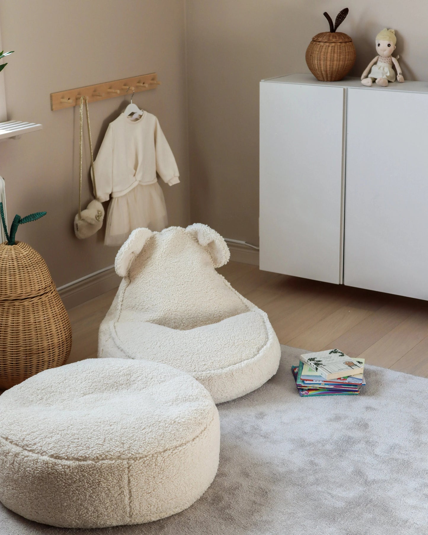 Wigiwama Puff Urso Branco Creme - This Little Room