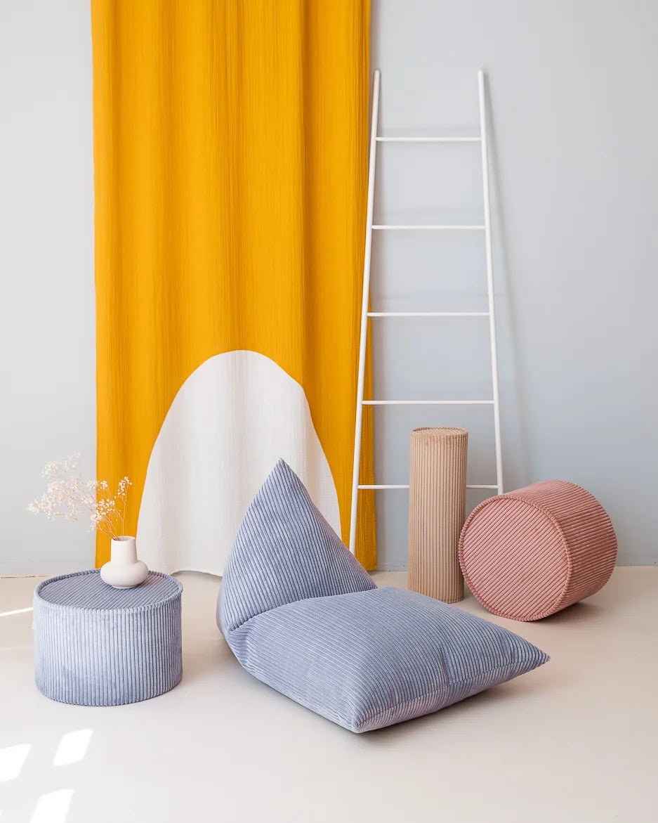 Pufe Cilindro em Bombazine - This Little Room