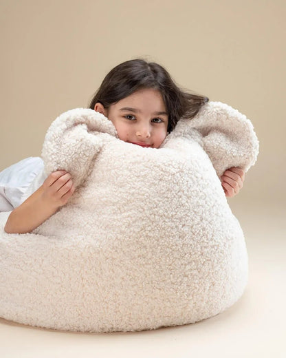 Wigiwama Puff Urso Branco Creme - This Little Room