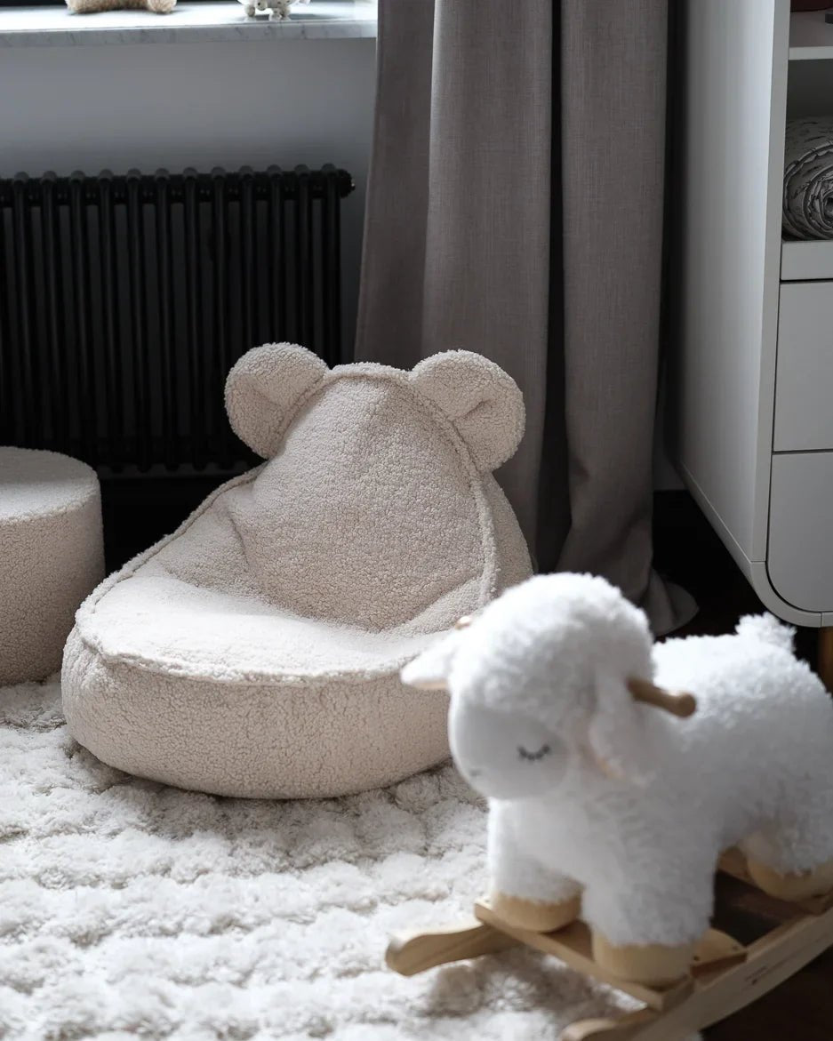 Wigiwama Puff Urso Branco Creme - This Little Room