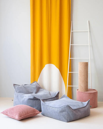 Wigiwama Puff Quadrado Azul Mirtilo - This Little Room