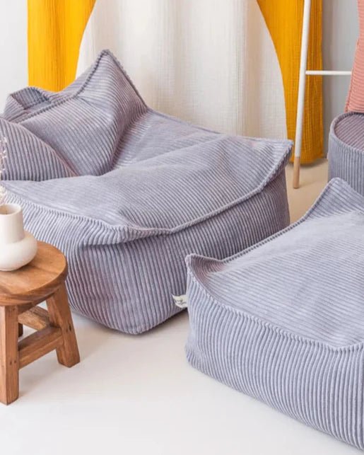 Wigiwama Puff Quadrado Azul Mirtilo - This Little Room