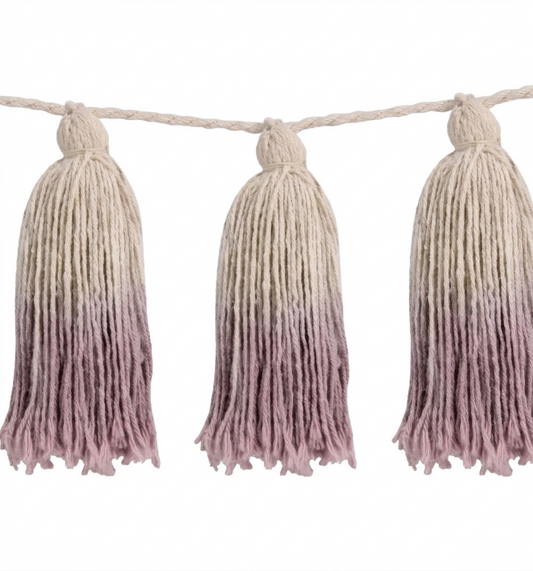 Grinalda de Pompons Tie-Dye