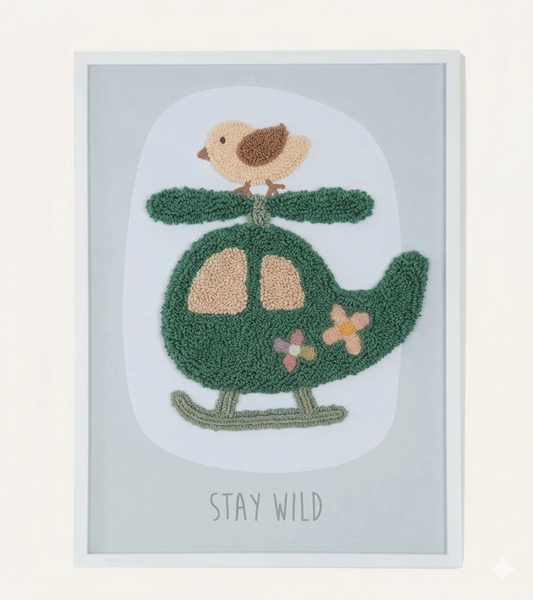 Quadro Infantil Veículos Helicopetro