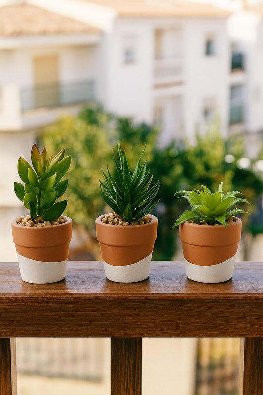 Planta Artificial em Vaso de Cimento 13 cm
