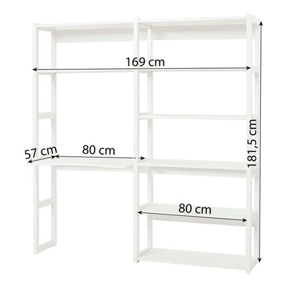 STOREY conjunto com 8 prateleiras e mesa de escrita - This Little Room