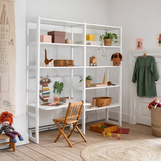 STOREY conjunto com 8 prateleiras e mesa de escrita - This Little Room