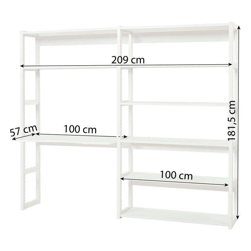 STOREY conjunto com 8 prateleiras e mesa de escrita - This Little Room