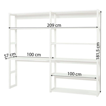 STOREY conjunto com 8 prateleiras e mesa de escrita - This Little Room