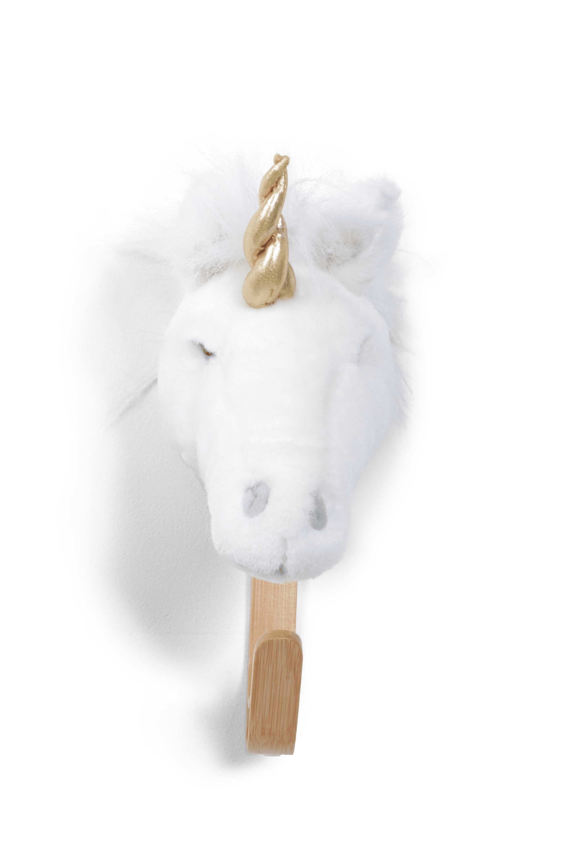 Cabide De Parede Cabeça Pequena De Peluche Unicórnio Branco Em Caixa - This Little Room