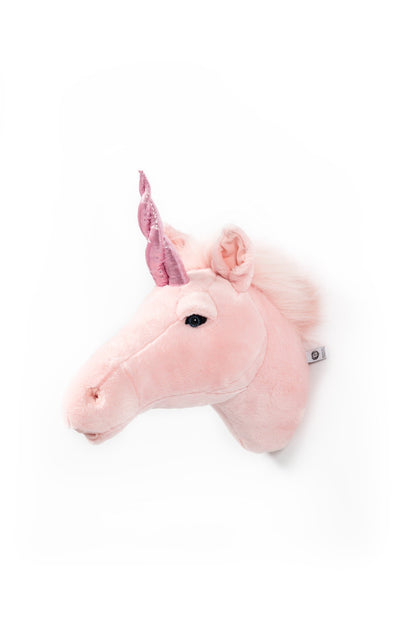 Cabeça De Peluche Unicórnio Rosa Julia - This Little Room