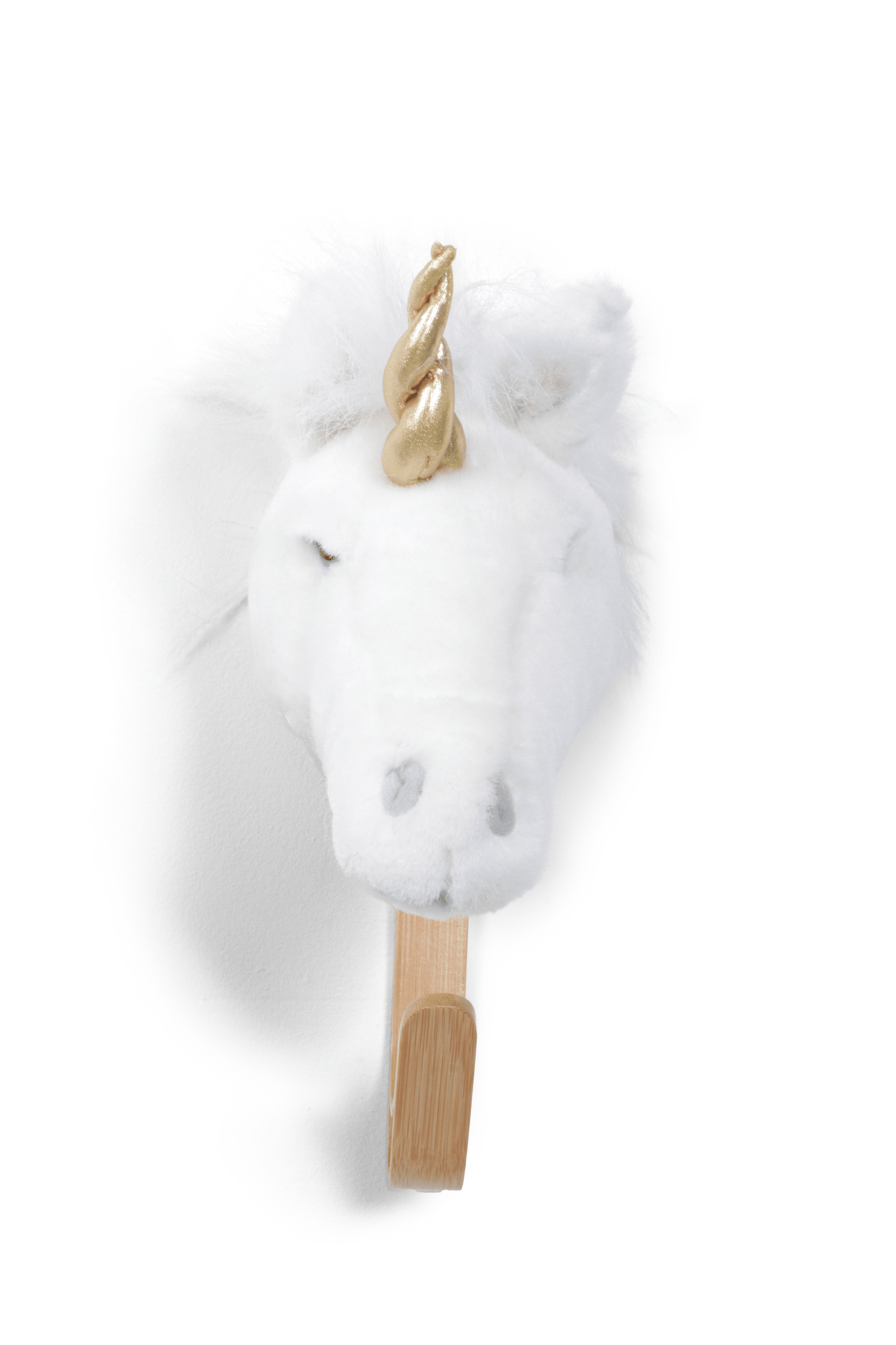 Cabide De Parede Cabeça Pequena De Peluche Unicórnio Branco Em Caixa - This Little Room