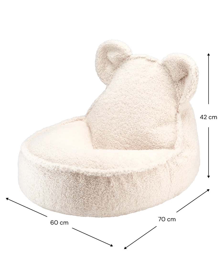 Wigiwama Puff Urso Branco Creme - This Little Room