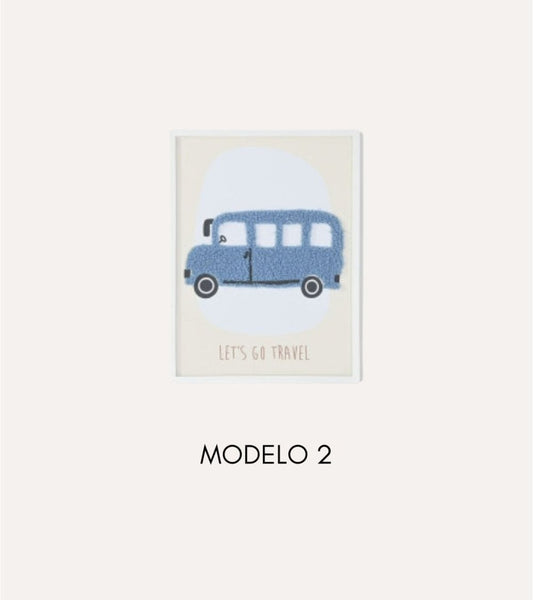 Quadro Infantil Veículos Autocarro