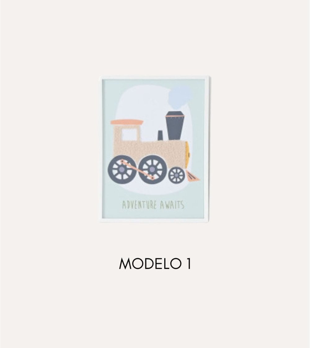 Quadro Infantil Veículos Comboio