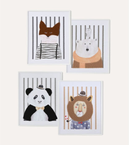 Quadro Infantil de Animais Panda