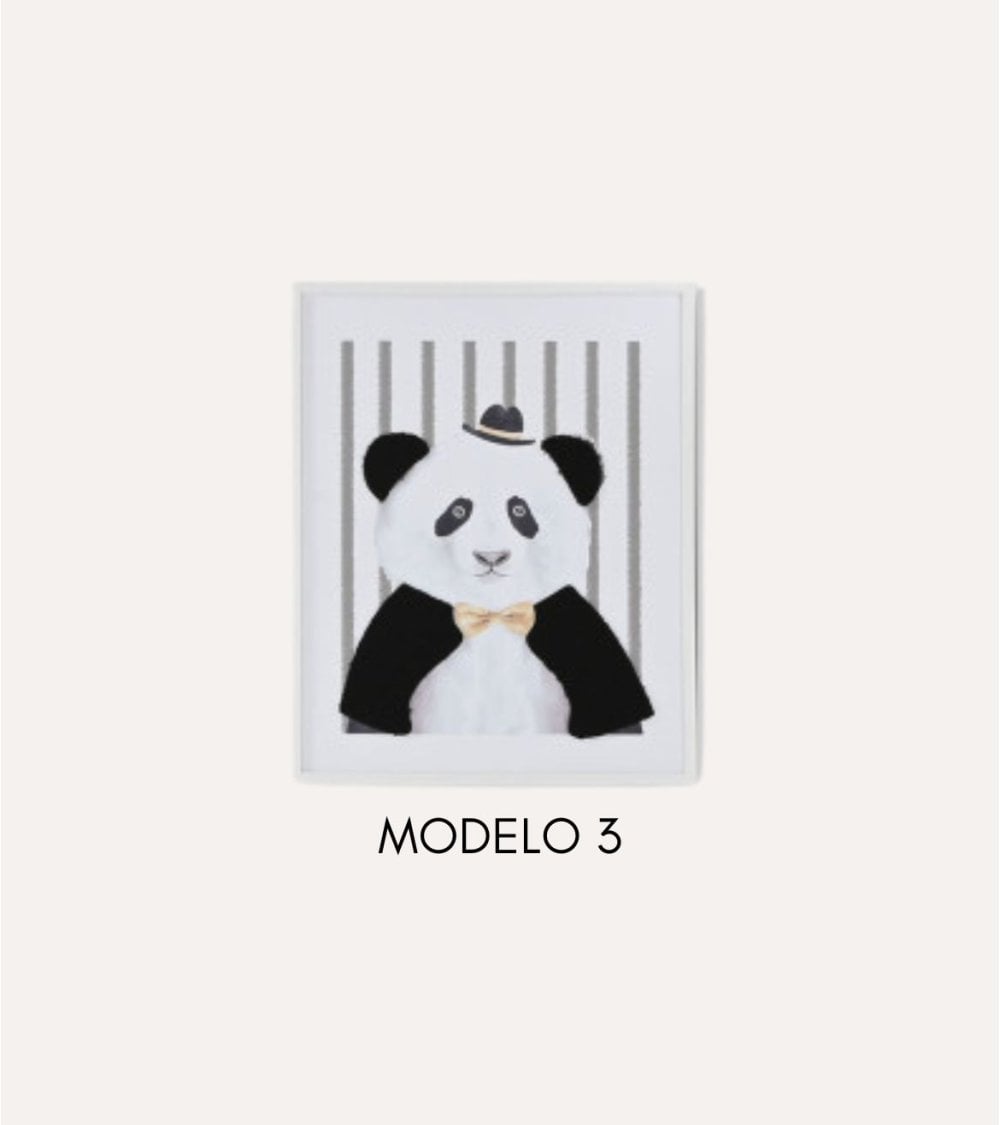 Quadro Infantil de Animais Panda