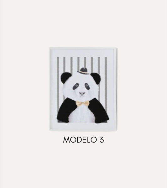 Quadro Infantil de Animais Panda